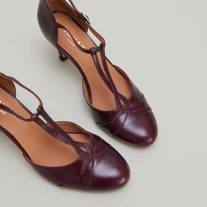 Salomés à talons et boucles ajustables