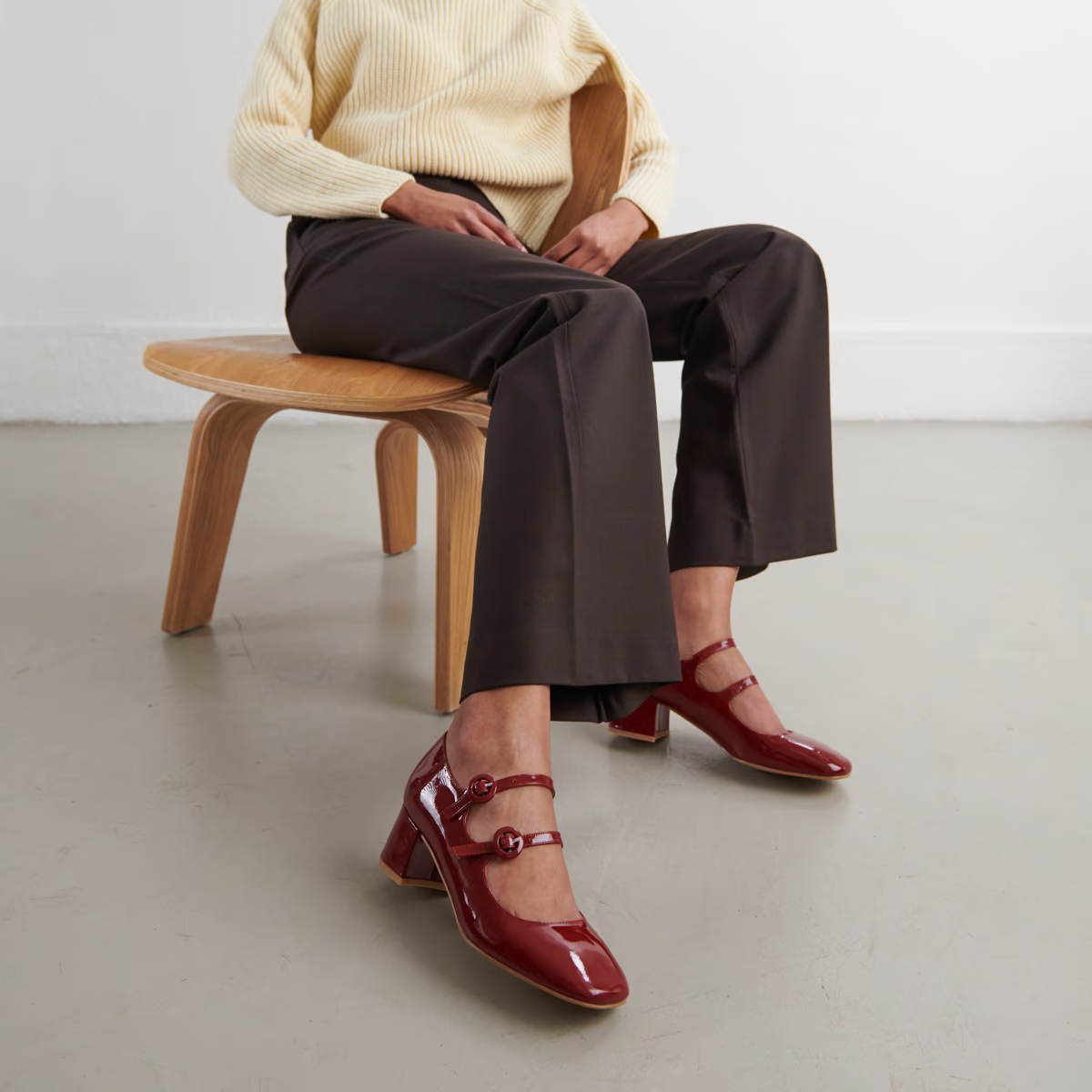 Babies à doubles brides et bouts arrondis