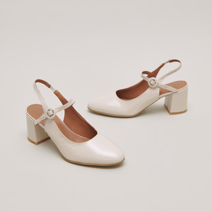 Babies à talons et bouts arrières ouvertes