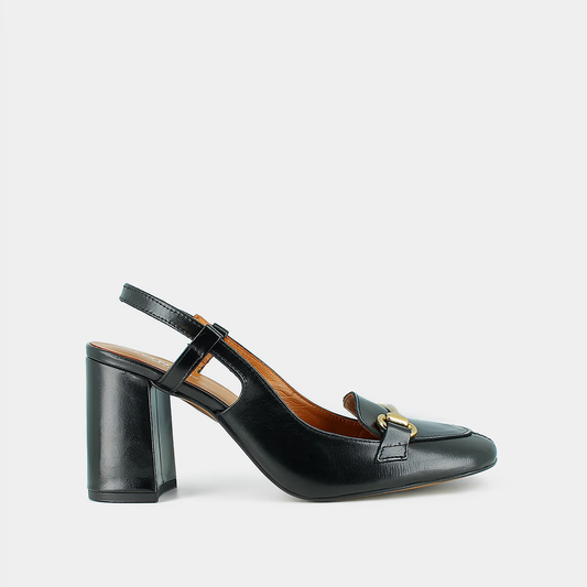 Slingbacks à mors dorés