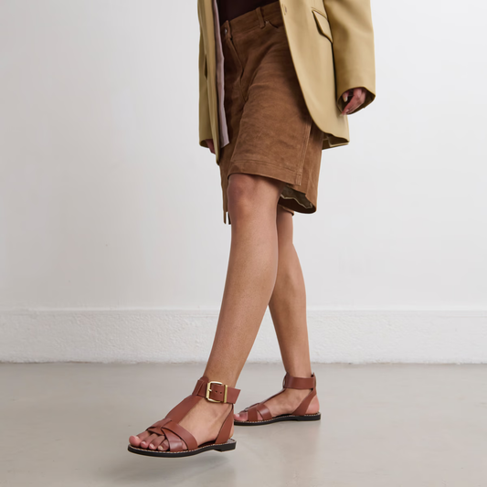 Sandales à boucles et brides