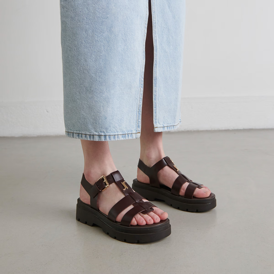 Sandales à plateformes et monogrammes